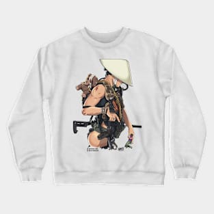 Apocalypse military female soldier Crewneck Sweatshirt